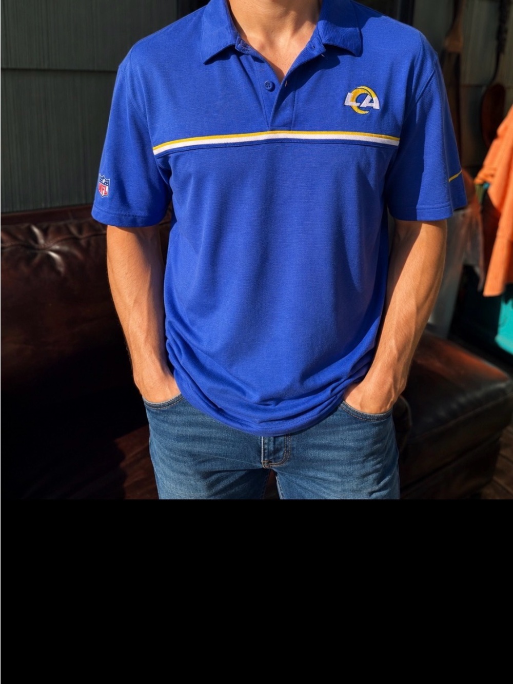 RAMS Nike Royal Blue Polo